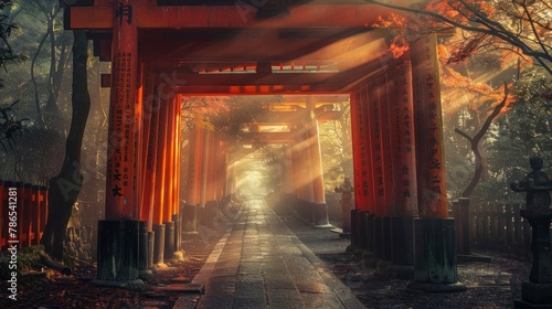 Fushimi Inari-taisha together at the Torii gates