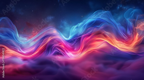 Colorful abstract background with vibrant blue, purple and red colors