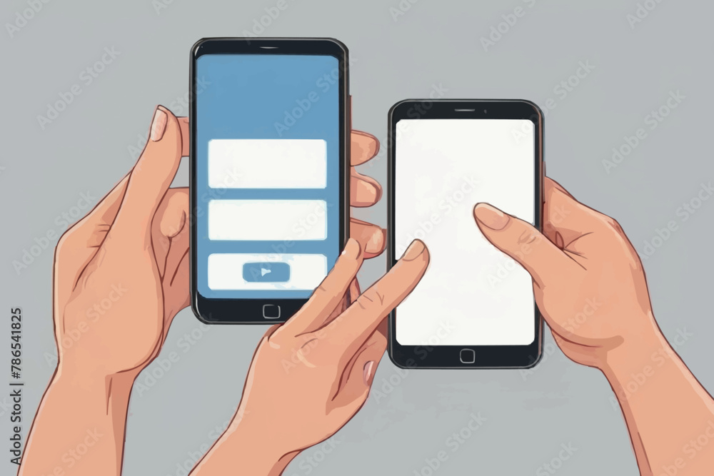 mobile phone tablet computer cartoon - vector illustration mobile phone tablet computer cartoon - vector illustration