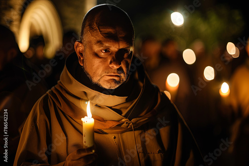 Franciscan monk seen during a religious celebration