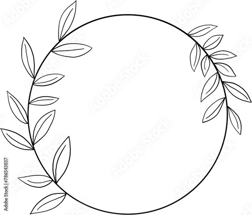 Wreath of floral and flower illustration