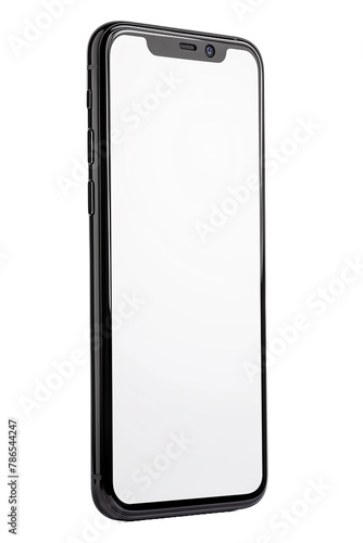 Black Smartphone - isolated on White Transparent Background, PNG
