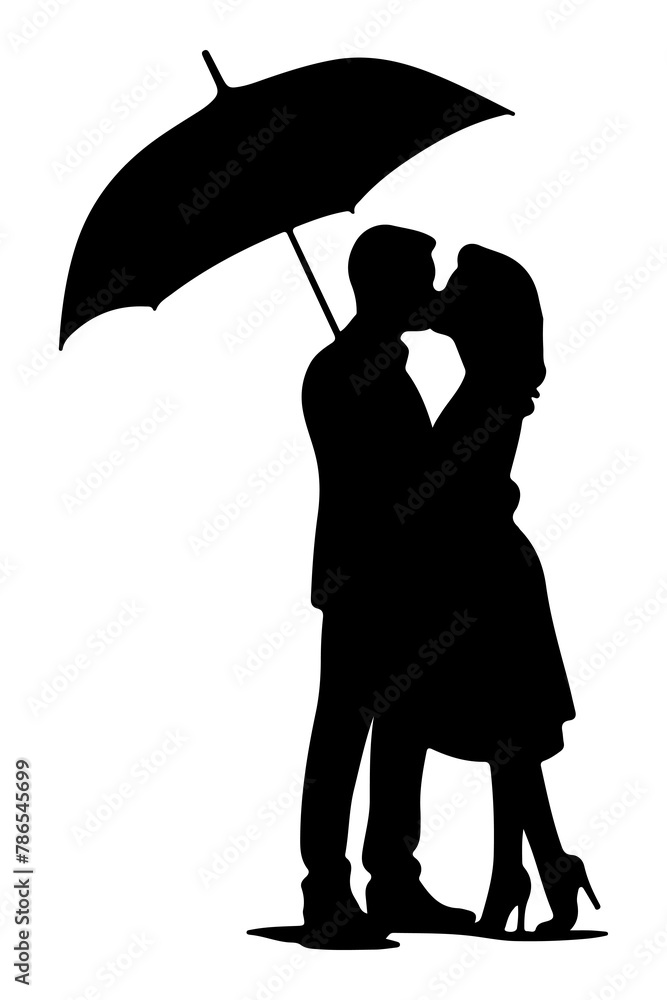 PNG Love silhouette kissing adult PNG Love silhouette kissing adult