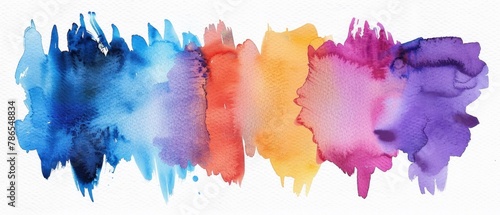 Wallpaper Mural A colorful watercolor painting with a rainbow stripe Torontodigital.ca