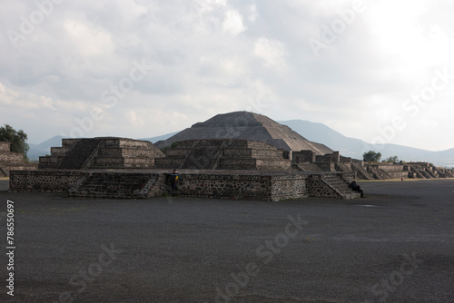 Mexico Teotihuacan view on a normal winter day