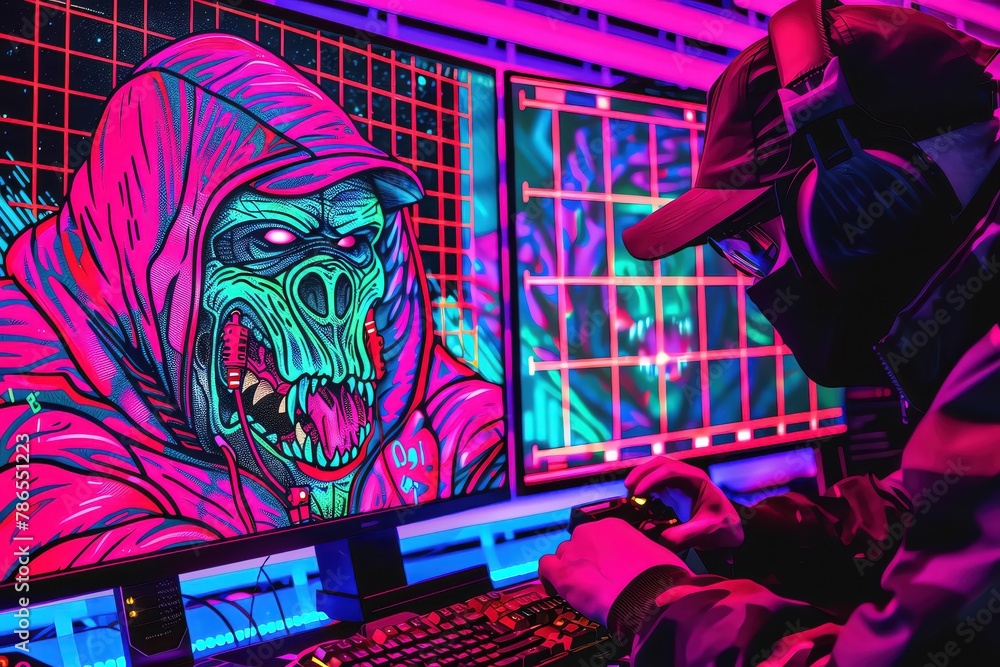 Fototapeta premium The latest in cyber technology not only saves endangered animals but also gives them new life, their rehabilitations followed closeup