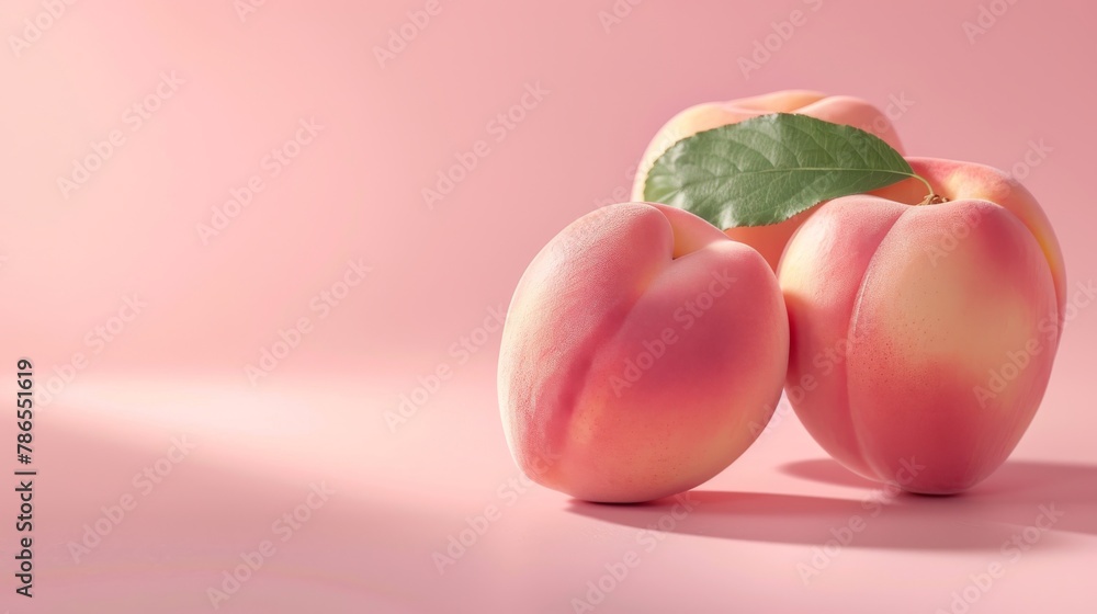peaches A photorealistic illustration against pastel pastel pink background with copy space for text or logo, beautifully illuminated by studio lighting peaches A photorealistic illustration against pastel pastel pink background with copy space for text or logo, beautifully illuminated by studio lighting
