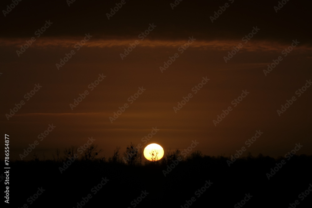 Obraz premium Sonnenaufgang am 17.03.2024