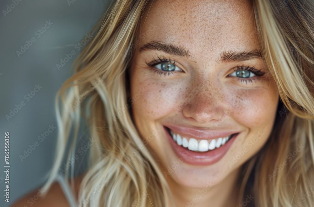 Happy, portrait and woman with skincare for confidence, self love and dermatology treatment. Female person, freckles and pride with healthy skin for natural beauty, cosmetics and identity acceptance Happy, portrait and woman with skincare for confidence, self love and dermatology treatment. Female person, freckles and pride with healthy skin for natural beauty, cosmetics and identity acceptance
