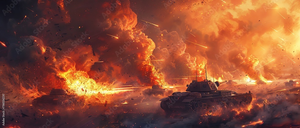 Warfare's blaze, explosive rage of battle Warfare's blaze, explosive rage of battle