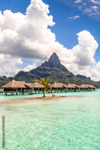 Bora Bora Island  French Polynesia. Travel  lifestyle  freedom and luxury concept.