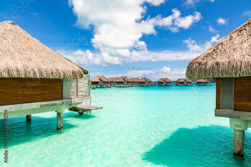 Bora Bora Island, French Polynesia. Travel, lifestyle, freedom and luxury concept.
