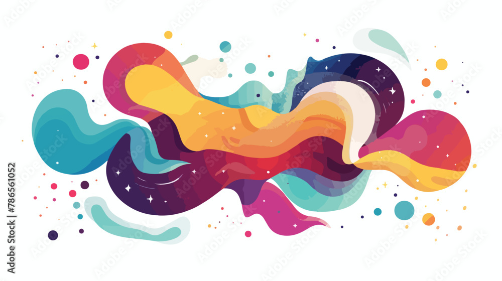 Color illustration background Flat vector