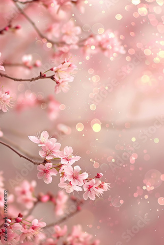 Soft Spring Glow, Pink Blossoms and Bokeh Delight