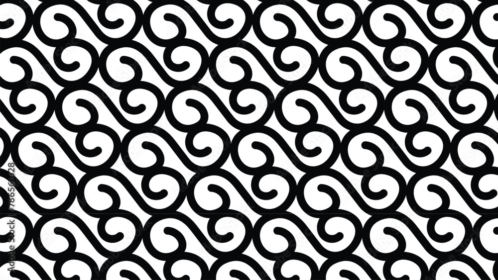 Duble Curved Line Pattern Vector