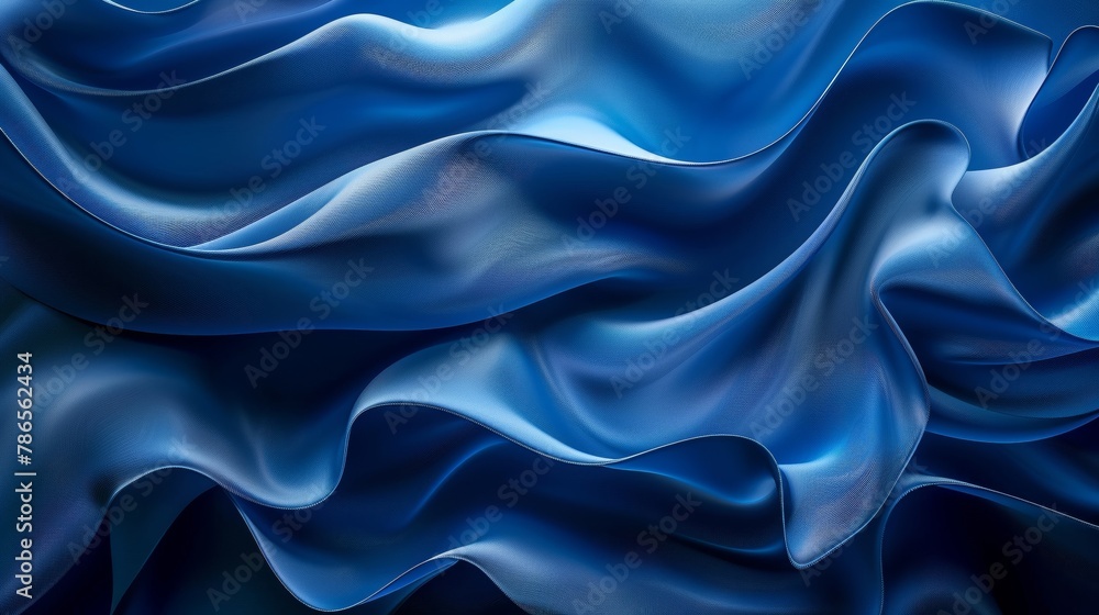 Fluid blue curves, modern corporate backdrop Fluid blue curves, modern corporate backdrop