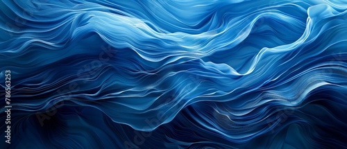 Elegant abstract azure flow, stylish document cover