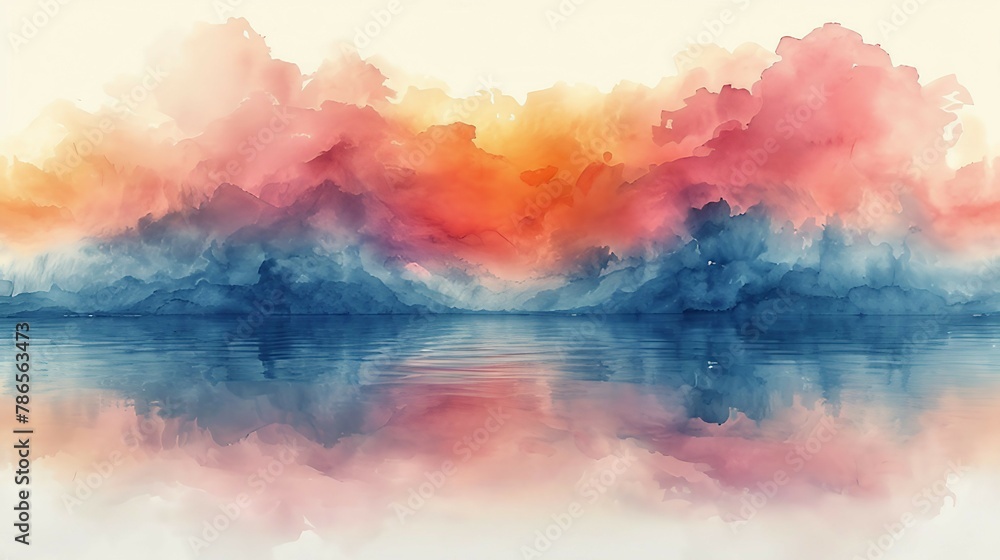 Abstract watercolor strokes in soothing pastels. AI generate illustration