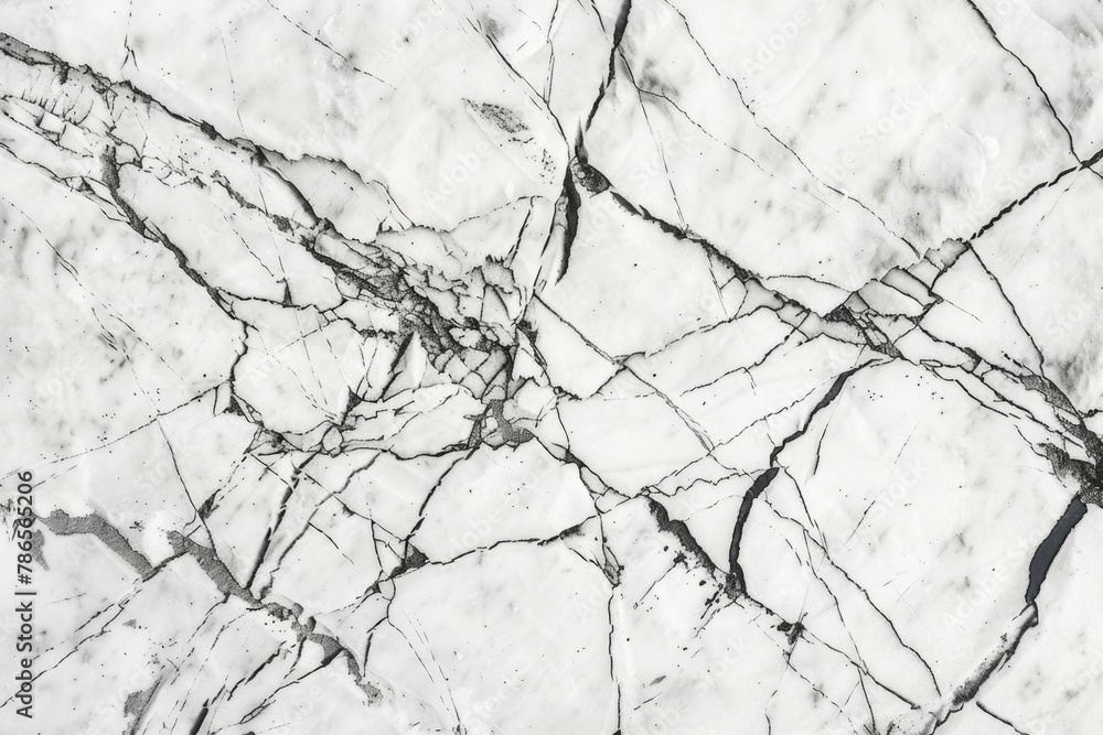 Aerial photography of the alpine snow, a white marble surface with many black cracks and marks on it Generative AI Aerial photography of the alpine snow, a white marble surface with many black cracks and marks on it Generative AI