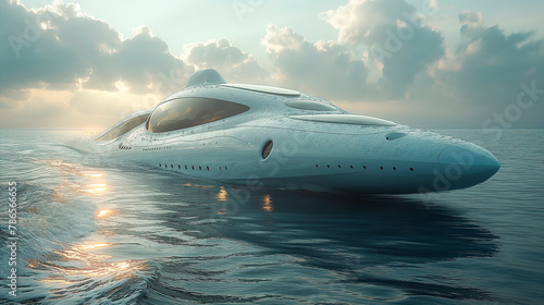 yacht is the ship of the future at sea © Арман Амбарцумян