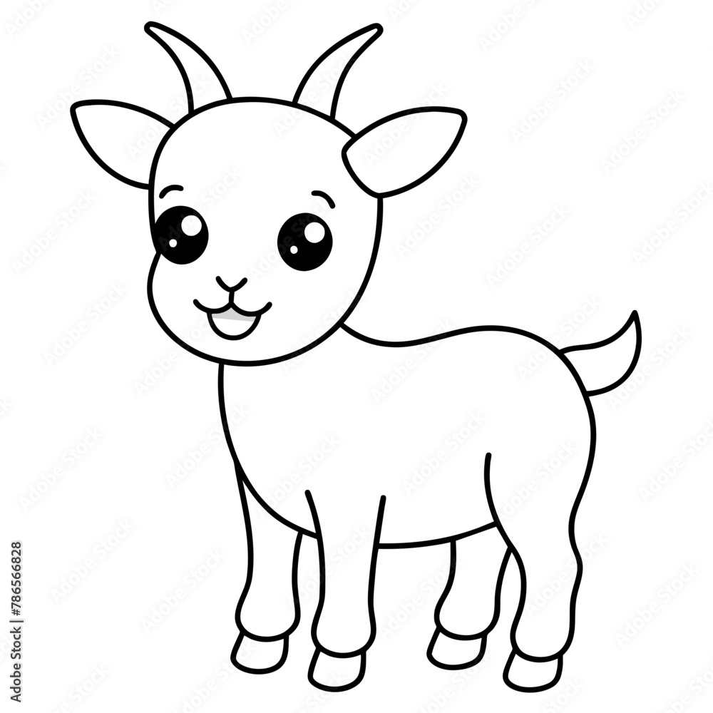 Naklejka premium baby goat