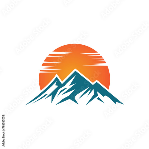 Mountain logo vector template symbol design