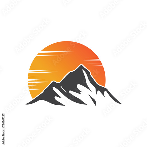 Mountain logo vector template symbol design