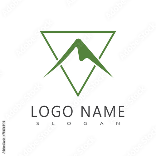 Mountain logo vector template symbol design