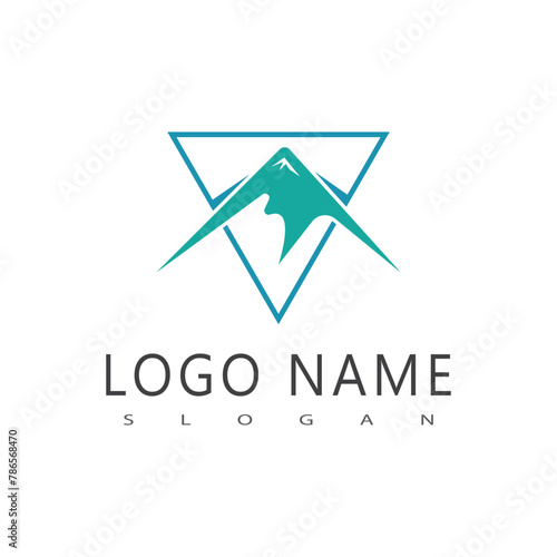 Mountain logo vector template symbol design