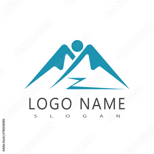 Mountain logo vector template symbol design