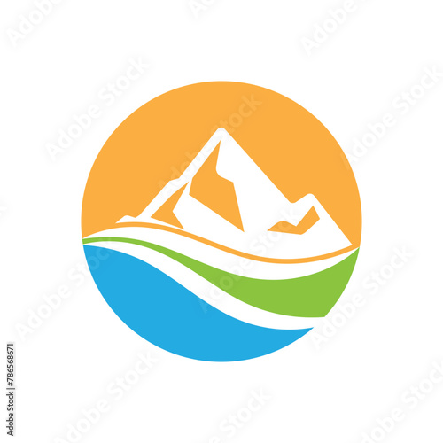 Mountain logo vector template symbol design