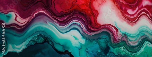 Mesmerizing Alcohol Ink Art Classy Ruby Banner Abstract Background Wallpaper.