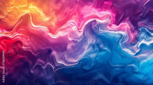 Colorful Liquid Waves Background