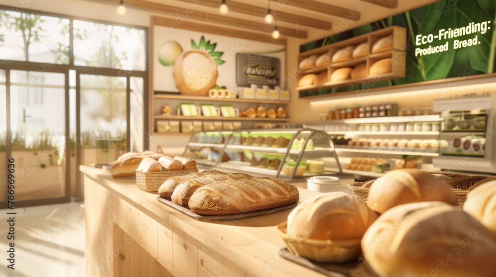 Green Baking Concept In Eco-Friendly Grocery