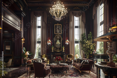Stunning Display of Luxury: Opulent Interior Design Fusing Classic and Contemporary Elements © Lillie