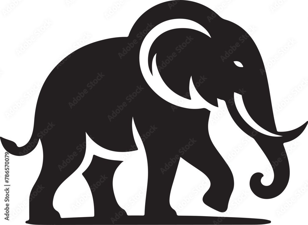 Fototapeta premium elephant silhouette vector