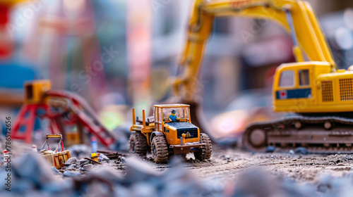 Construction concept toy construction site photo