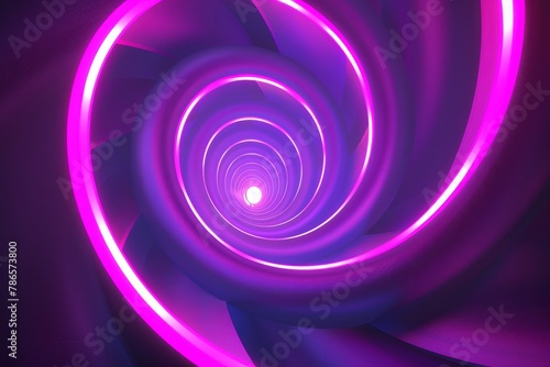 A purple spiral with a bright light in the center