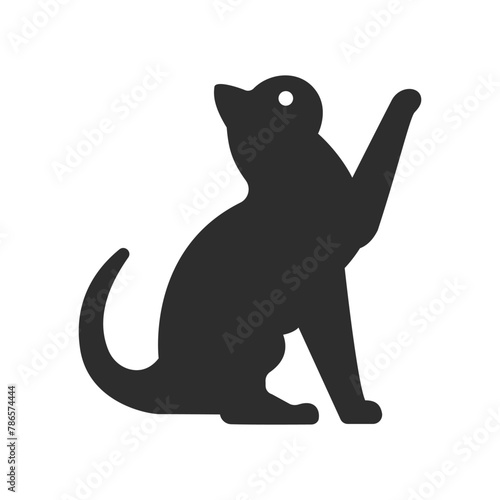 Funny vector design for earring, pendant or keychain with cat shape. Jewelry silhouette laser cut template. Cnc cutting with metal, wood or leather