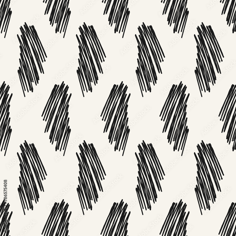 Grunge black scribble strokes. Hand drawn seamless pattern. Abstract background with linear texutre. Modern bold hatching. Grunge black scribble strokes. Hand drawn seamless pattern. Abstract background with linear texutre. Modern bold hatching.