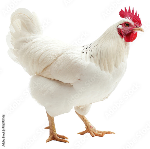 PNG  Single white chook hen chicken poultry animal. photo