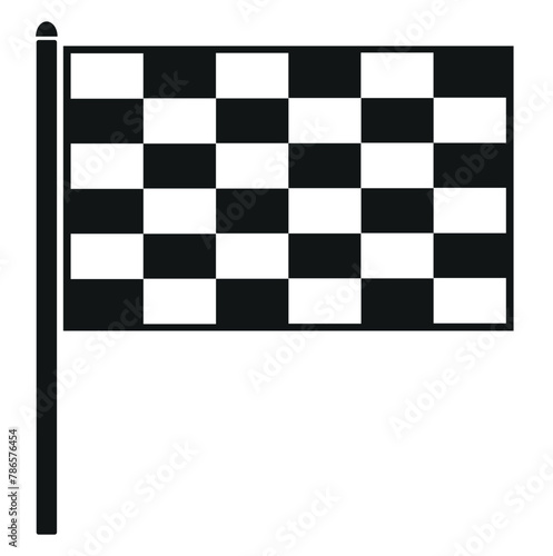 Checkered Flag. Race Symbol.Realistic vector illustration. 