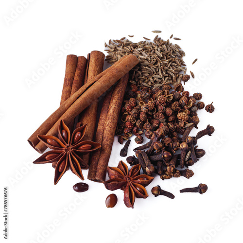 Wallpaper Mural fragrant Chinese five spices on a white background Torontodigital.ca