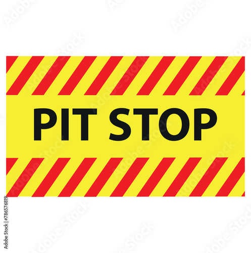 Pit stop wordmark logo icon vector