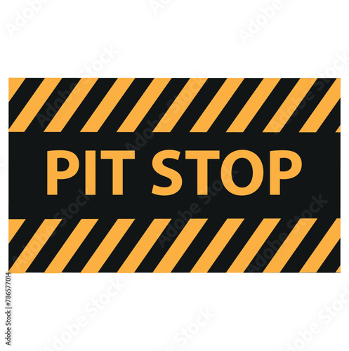 Pit stop wordmark logo icon vector