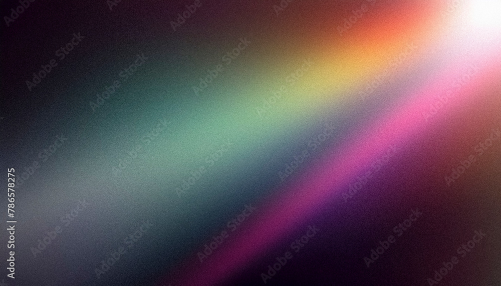 Vintage spectrum light overlay with grain texture