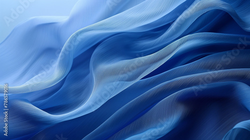 Abstract blue silk background.  Aqua  teal texture. 