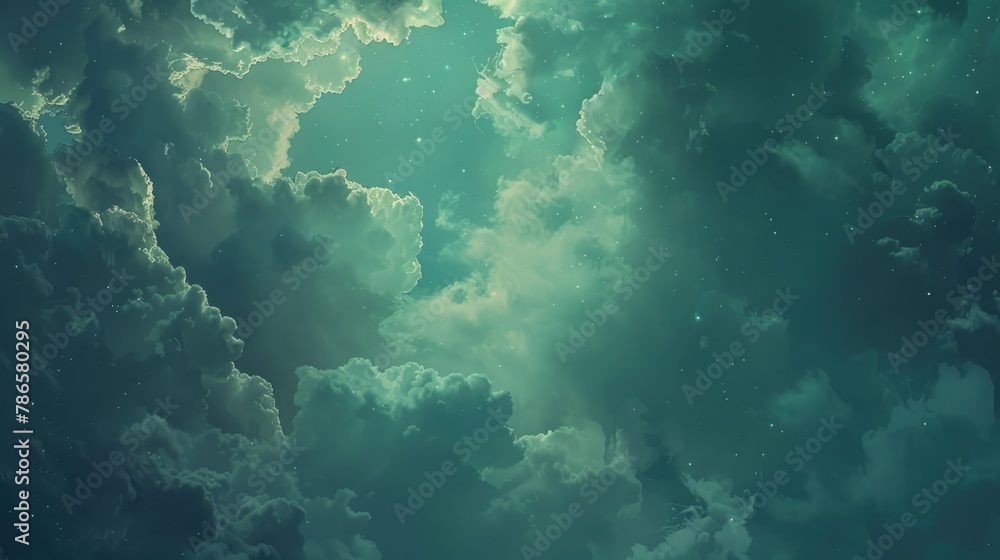 Fototapeta premium Cloudy sky overhead