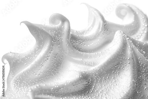 A close up of white frosting on a table. Perfect for food blogs or bakery advertisements