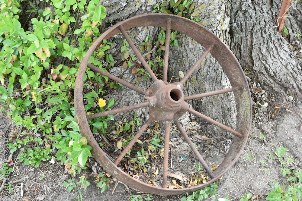 Rusty Wagon Wheel